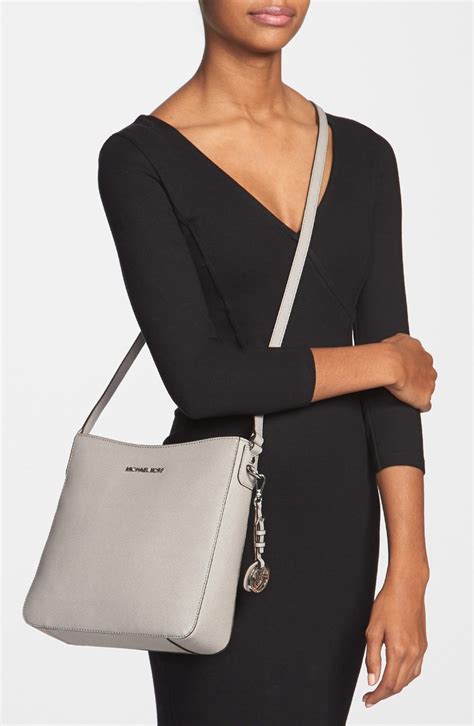 michael kors large grayson purse|Michael Kors gray crossbody.